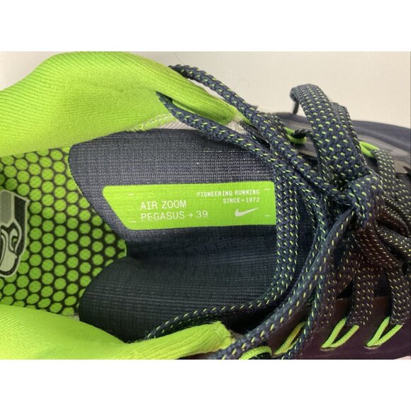 Nike Men's Air Zoom 39 Pegasus Running Seattle Seahawks Size‎ 10 NEW Football - Picture 7 of 8